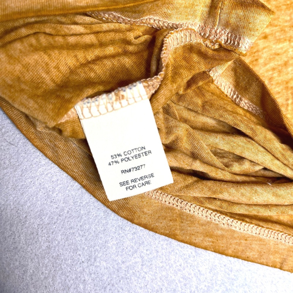 Mudd Y2K‎ Golden Mustard Yellow Burnout T Shirt - Picture 7 of 7